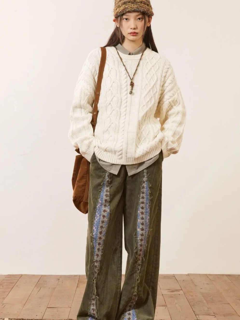 Casual Pants Personality Stitching Mop Trousers