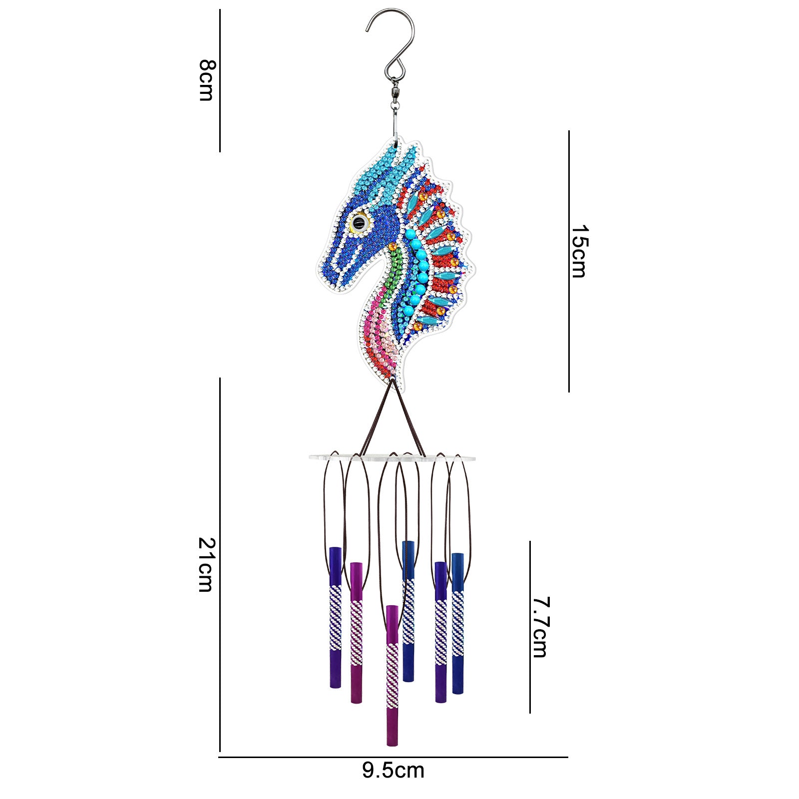 Diamond Painting Wind Chime Pendant DIY Handmade Outdoor Sun Catcher