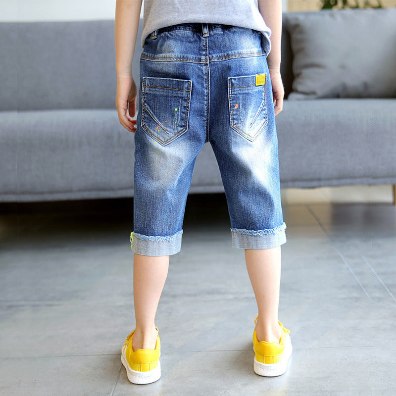 Denim Blue Trendy Fan Letter Pants