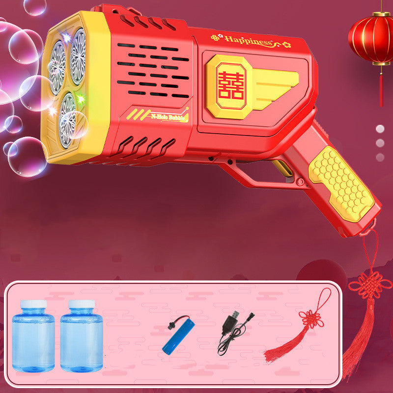 Children's 36 Hole Fully Automatic Space Bubble Gun