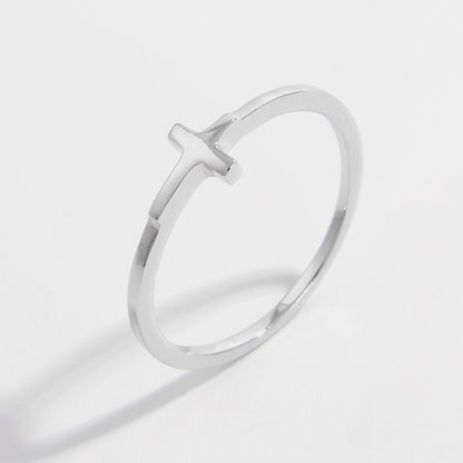 925 Sterling Silver Cross Ring 