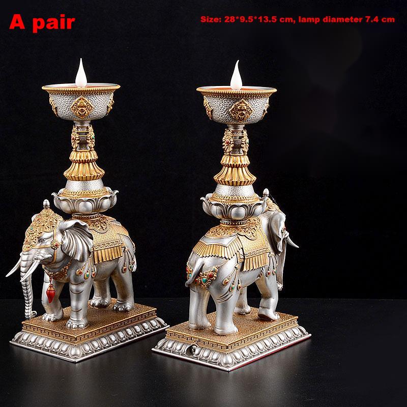 Household Plug-in For Buddha Lamp Jixiang Candlestick