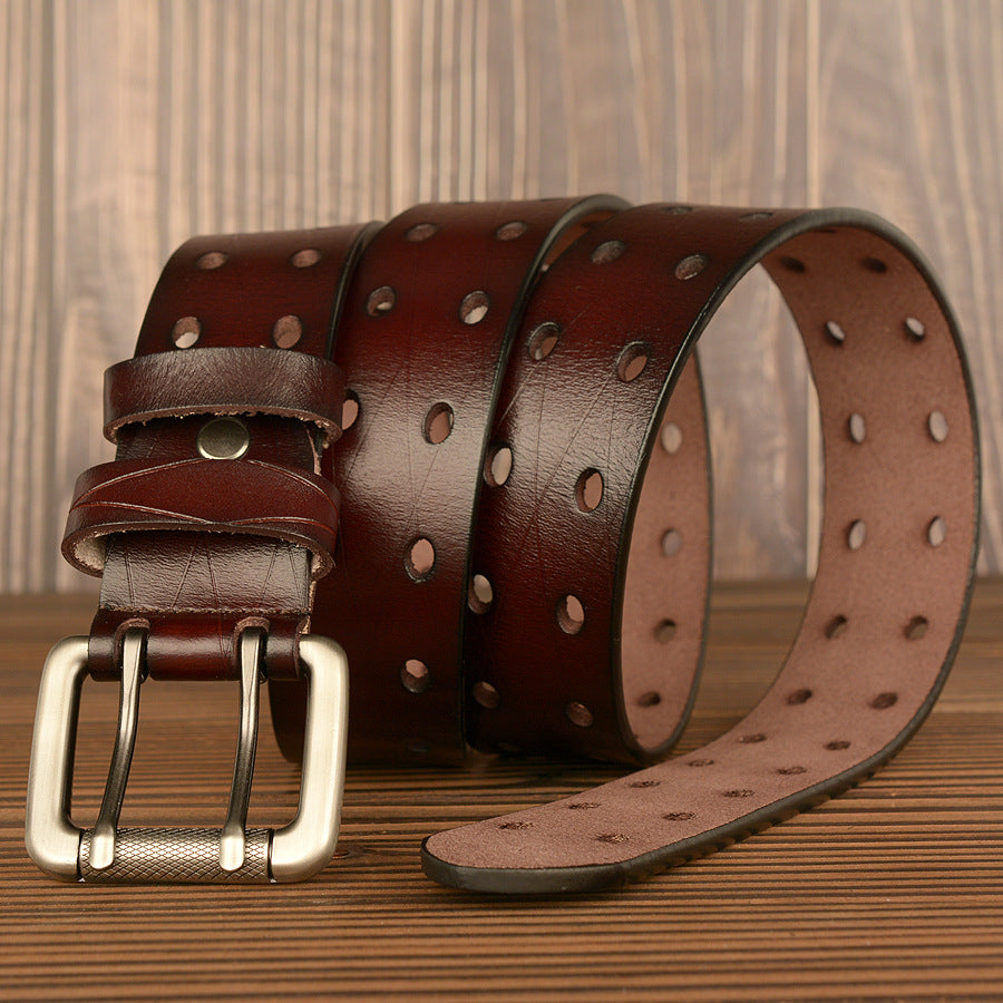 Men's Double Pin Buckle Casual Belt 