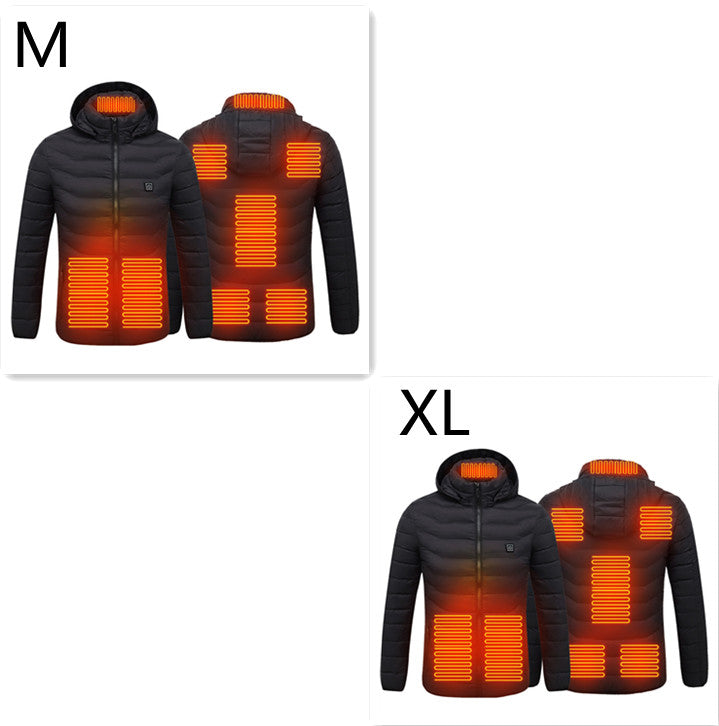 New Heated Jacket Coat USB Electric Jacket Cotton Coat Heater Thermal Clothing Heating Vest Men's Clothes Winter