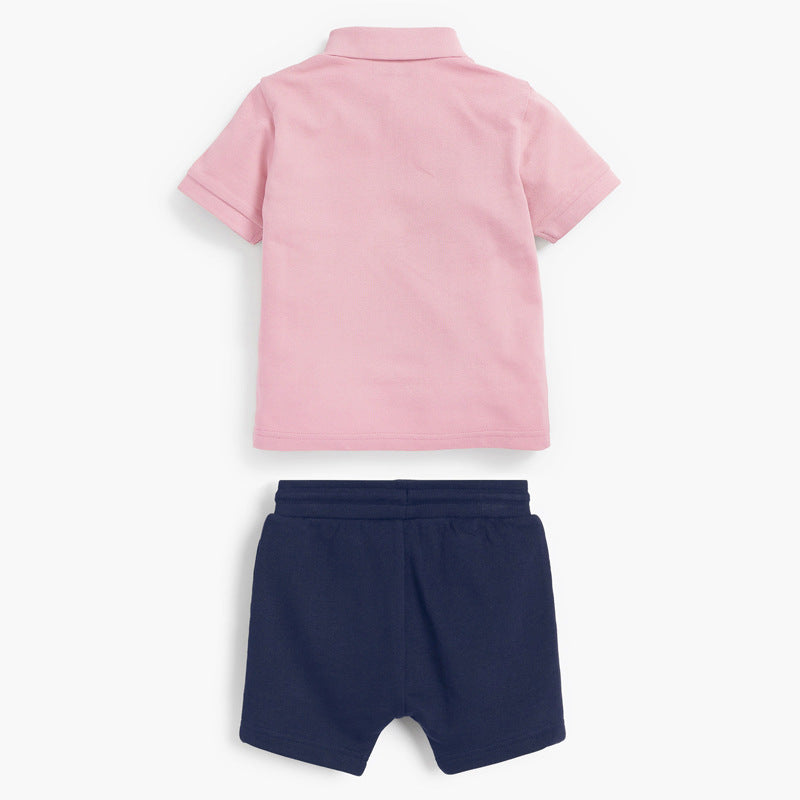 Short Sleeve Children's Suit Lapel Boys