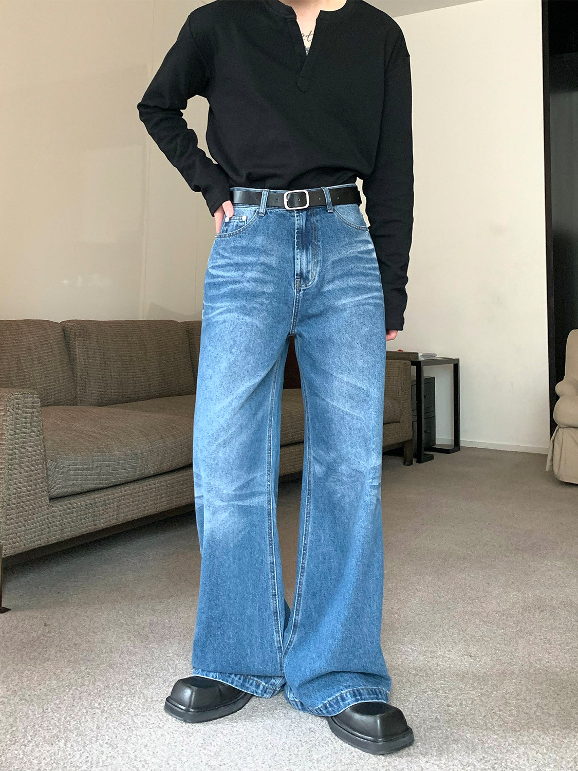 Heavyweight Vintage Straight Jeans Casual