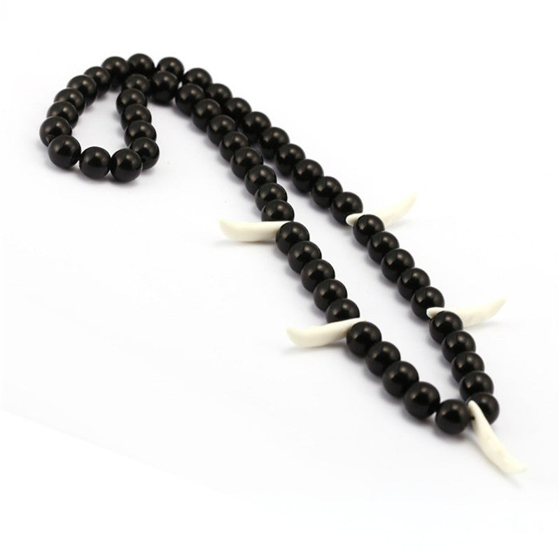 Buddha Beads White Beard Necklace