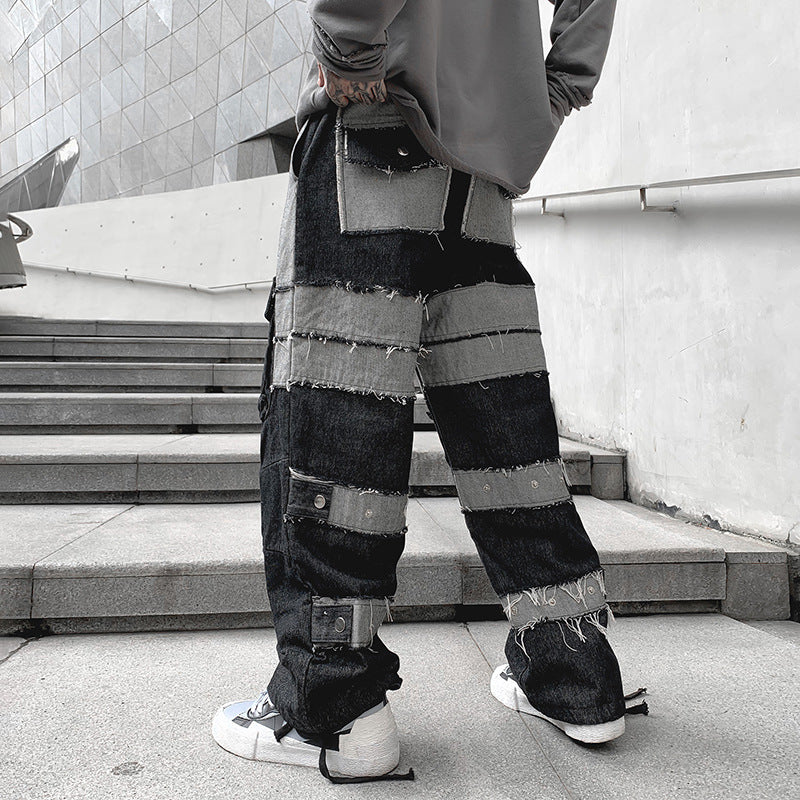 Ins Korean Style Stitching Trend Pants