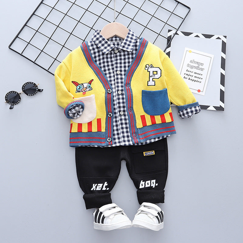 Baby Cardigan Three Piece Korean Children's Wear