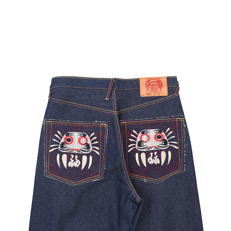 Japanese Ukiyoe Embroidery Vintage Loose Jeans