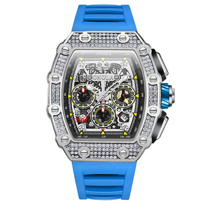 Full Diamond Fashion New Multi-functional Mechanical Watch