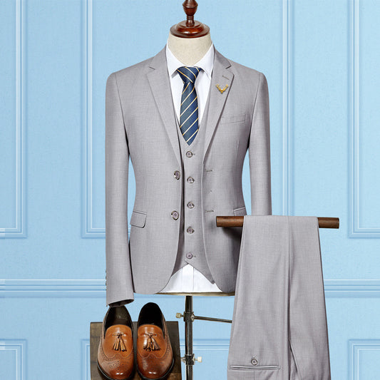 Slim Fit Wedding Suits For Men Custom Made Mens 3 Piece Suit 