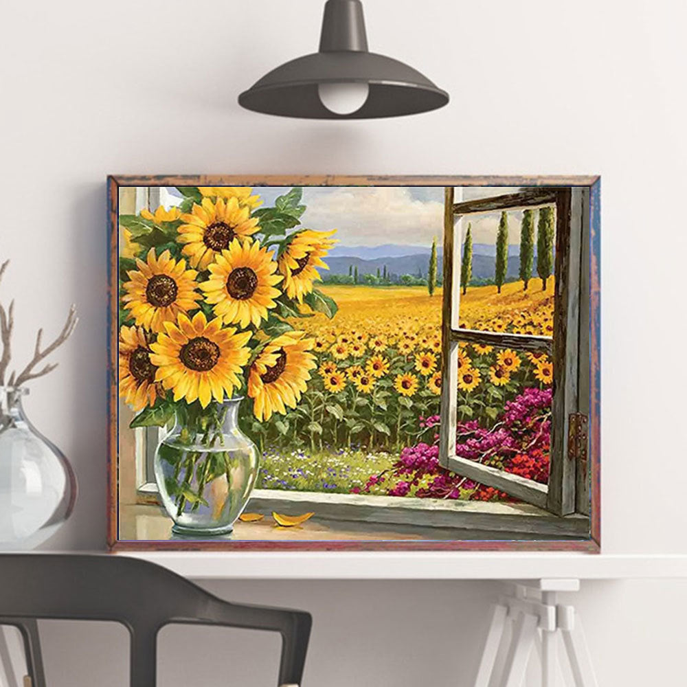 Home Flower Diamond Painting Cross Stitch