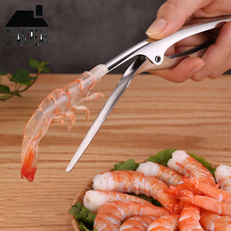 Shrimp Peeler Kitchen Appliances Portable Stainless Steel Shrimp Deveiner Lobster Practical Kitchen Supplies Fishing Knife Tools 