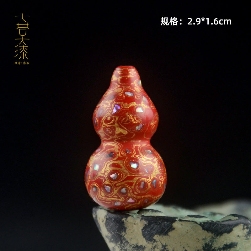 Large Paint Tibet Beads Special-shaped Beads Screw Buddha Beads Fuzhou Lacquerware Handmade Non-heritage