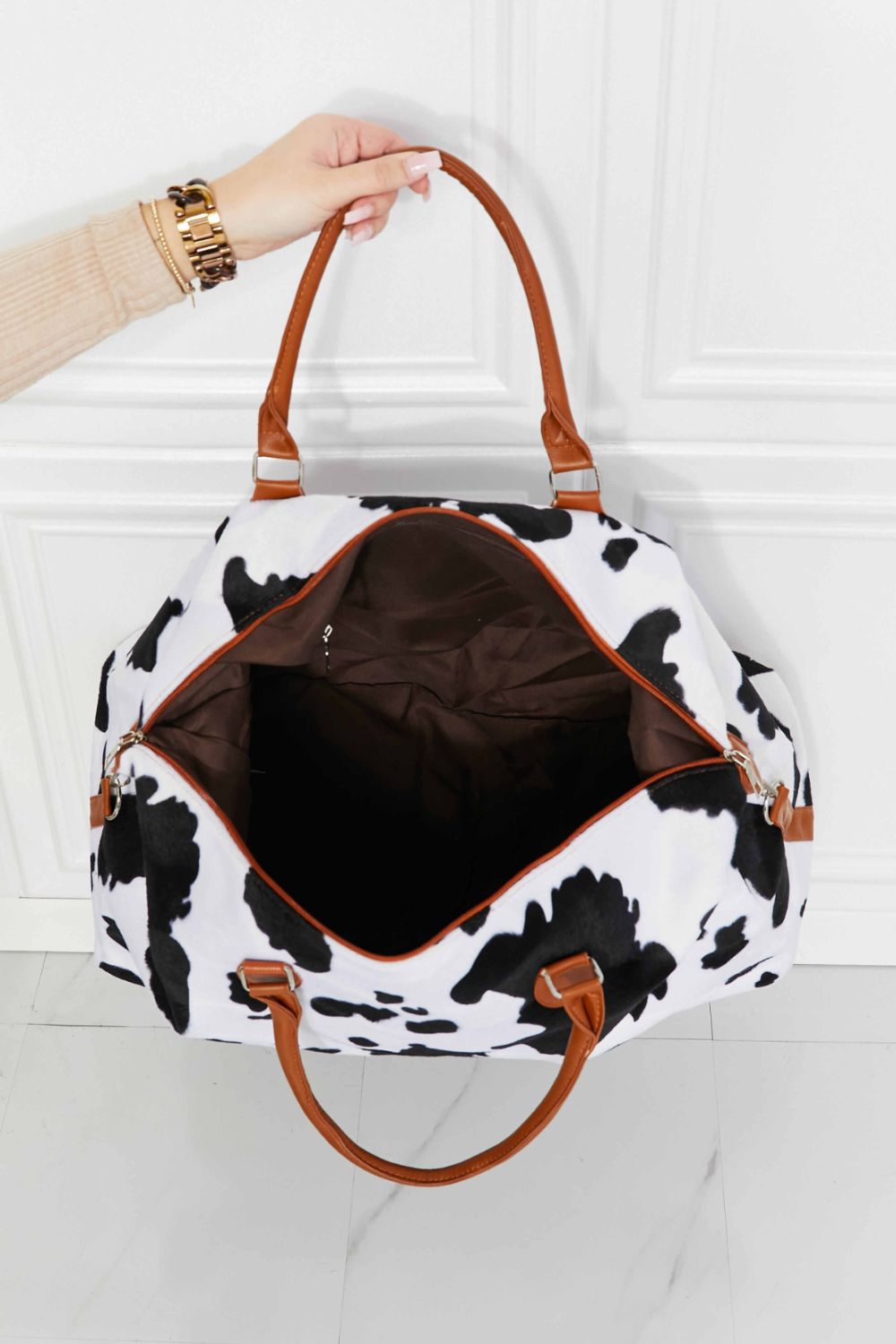 Animal Print Plush Weekender Bag 