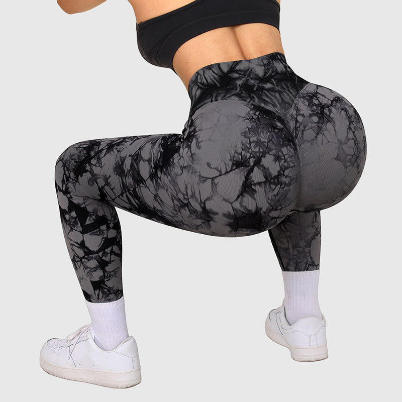 Seamless Tie Dye Leggings Women Yoga Pants Push Up Sport Fitness Running Gym Leggings 