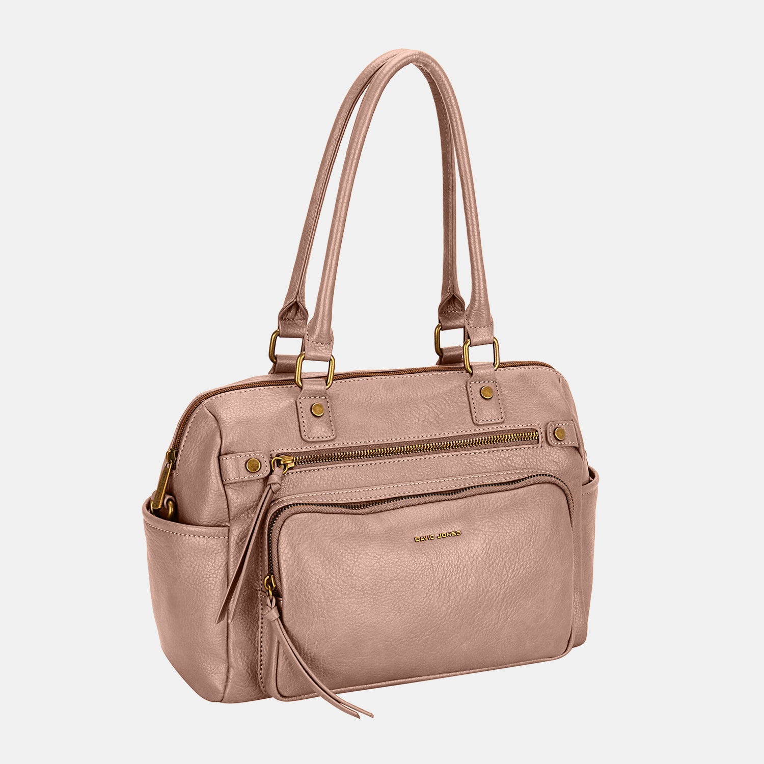 David Jones Zipper PU Leather Handbag - Babbazon New Products