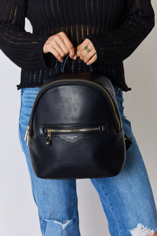 David Jones PU Leather Backpack 