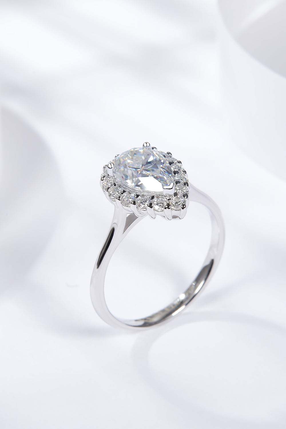 1.5 Carat Moissanite Teardrop Ring 