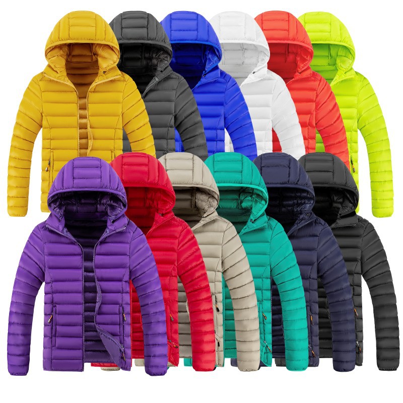 Slim-fit Lightweight Cotton-padded Plus Size Multi-color Down Jacket 