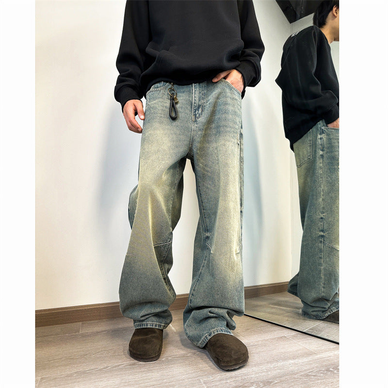 Jeans Men's Loose Straight Mop Pants