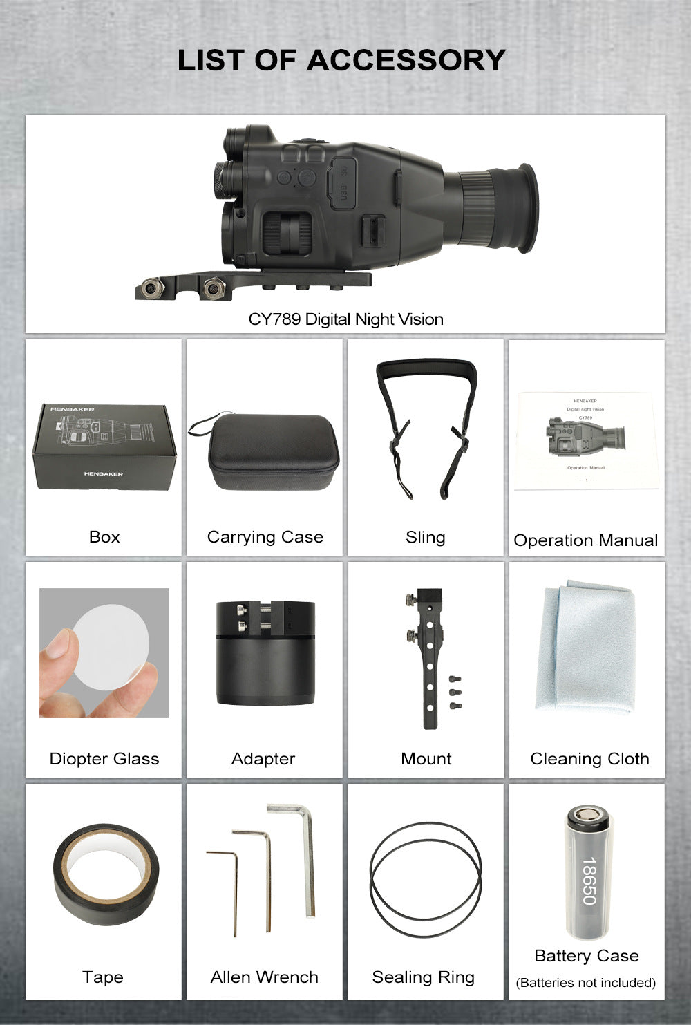 CY789 HD Photography Night Vision Instrument Sets Of Aiming 