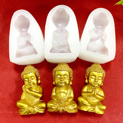 3D Maitreya Buddha Statue Tathagata Candle Aromatherapy Silicone Mold