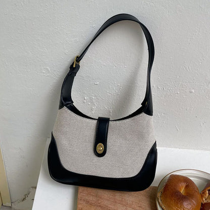 Adored Contrast Canvas Shoulder Bag 