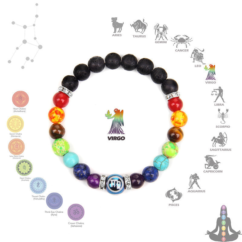 New Seven Chakra Meditation Bracelet Couple Constellation Men And Women