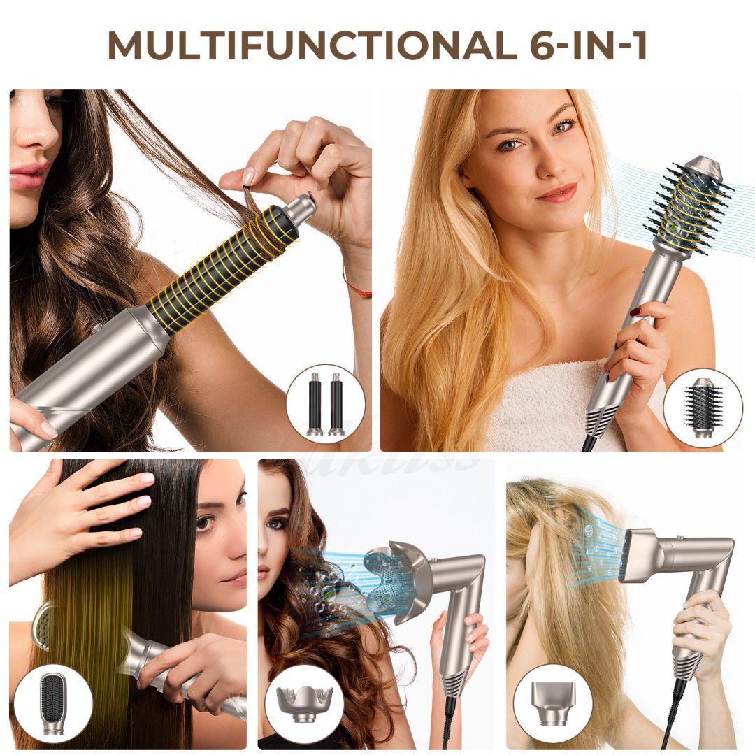 Automatic Hair Suction Six-in-one Folding Multifunctional Converter Hair Dryer