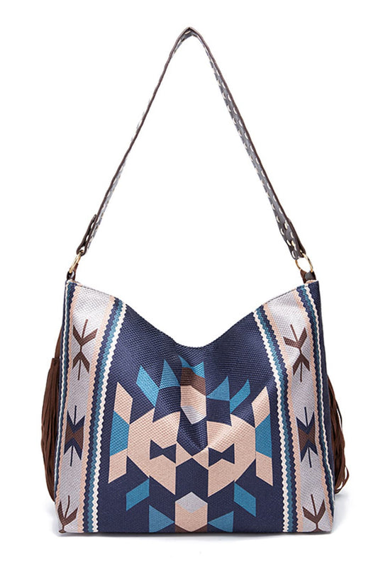 Geometric Canvas Tote Bag 