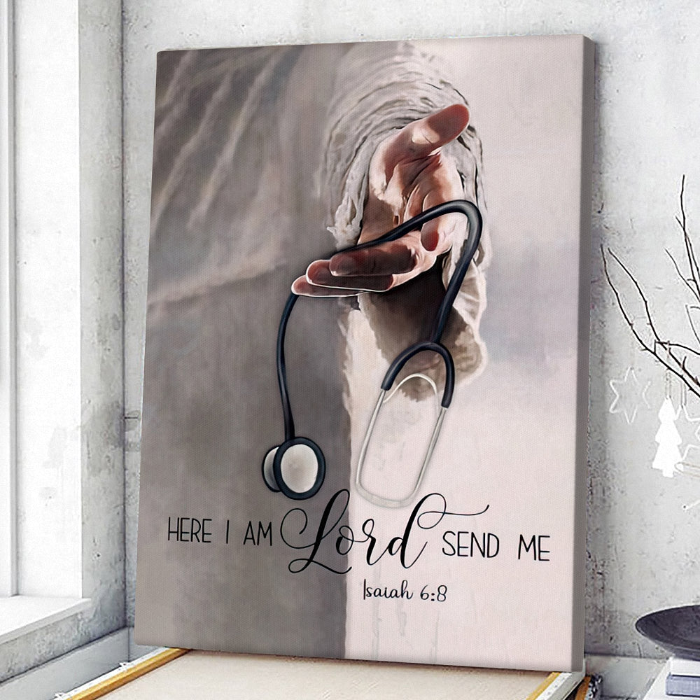 I Am God Sent Me - Nurse Painting Canvas Decoration Of Art Frame