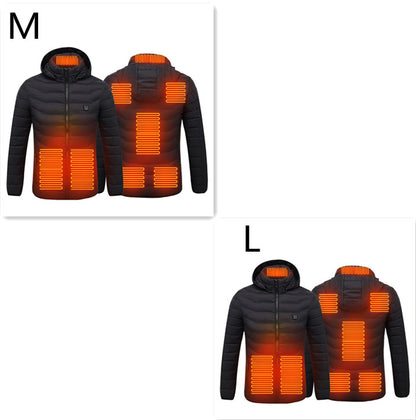 New Heated Jacket Coat USB Electric Jacket Cotton Coat Heater Thermal Clothing Heating Vest Men's Clothes Winter