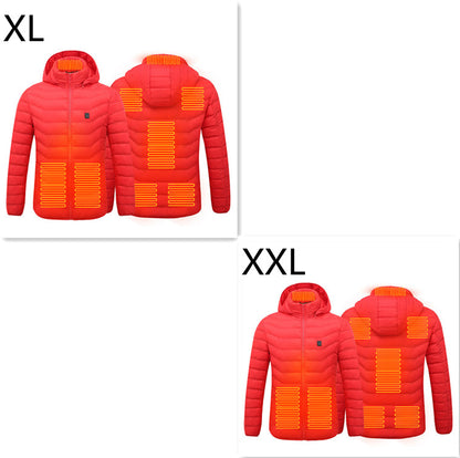 New Heated Jacket Coat USB Electric Jacket Cotton Coat Heater Thermal Clothing Heating Vest Men's Clothes Winter