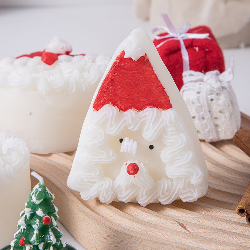 Santa Claus Decorative Cake Candle Aromatherapy Accompanying Gift Christmas Handmade Gift Shape Gift Candle