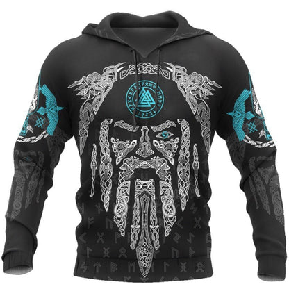 European Code Fashion 3D Digital Viking Printed Hoodie