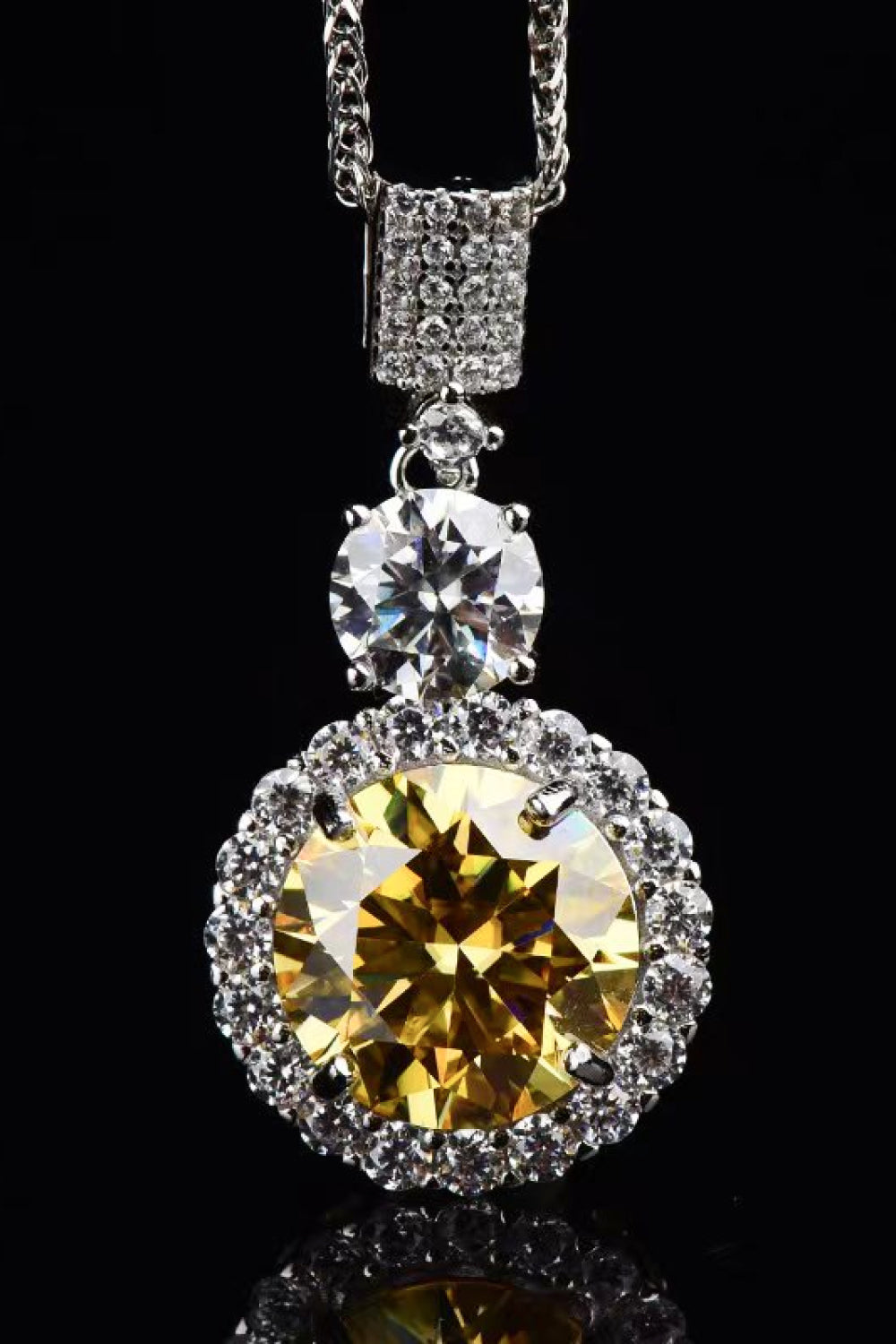 6 Carat Moissanite Pendant Necklace 