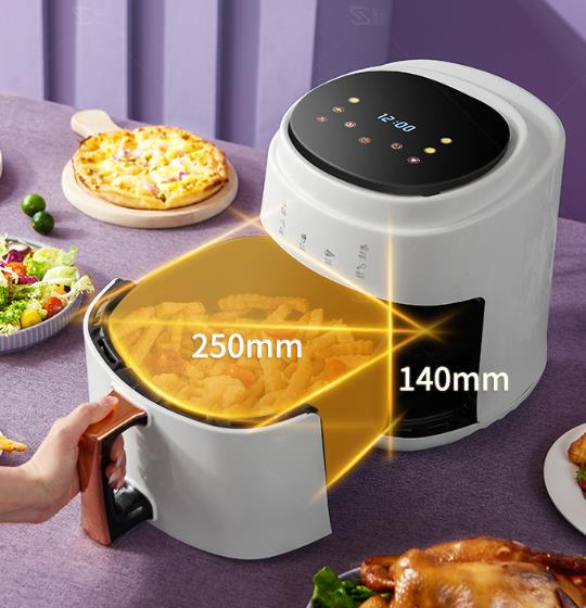 Air Fryer Large Capacity 6L 8L Intelligent Electric Fryer 