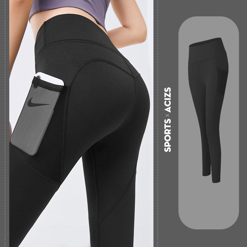 Yoga Pants Women With Pocket Leggings Sport Girl Gym Leggings Women Tummy Control Jogging Tights Female Fitness Pants 