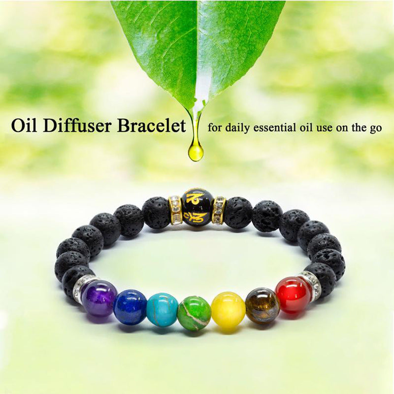 Natural Crystal Bracelet Women's Yoga Fitness Meditation Proverbs