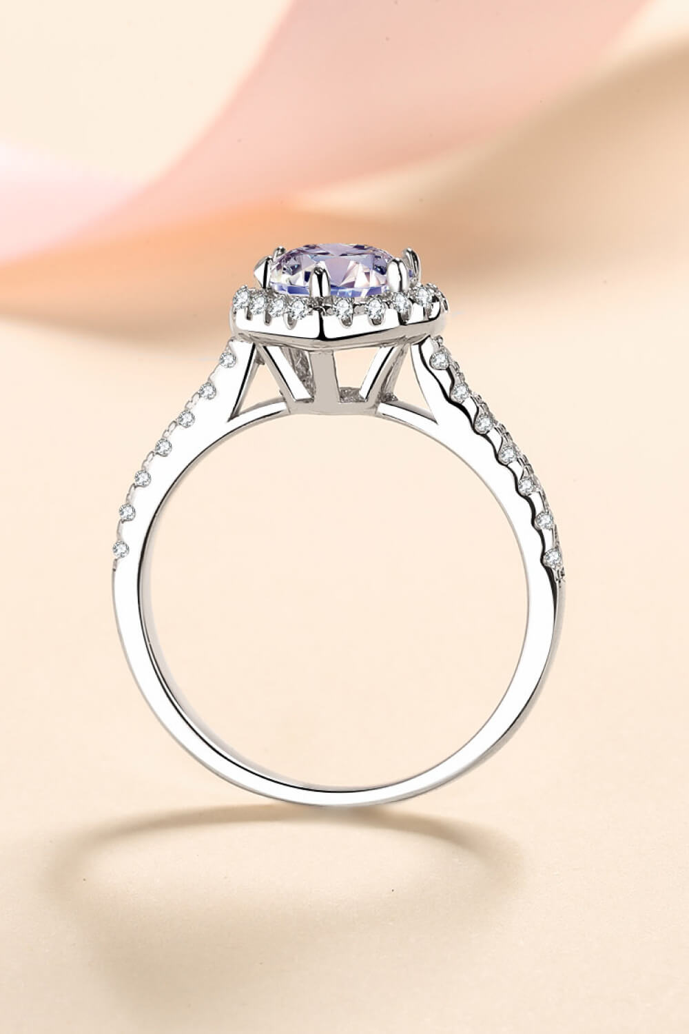 1 Carat Moissanite Heart-Shaped Ring 