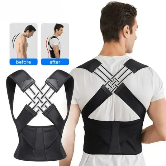 Adjustable Back Posture Belt Office Home Gym Unisex Improve Spine Clavicle Brace Posture Vest Back Posture Corrector Belt 