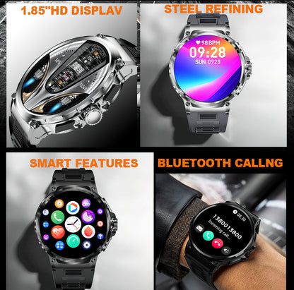 HD Large Screen Smart Watch Bluetooth Calling Heart Rate Blood Oxygen Monitoring