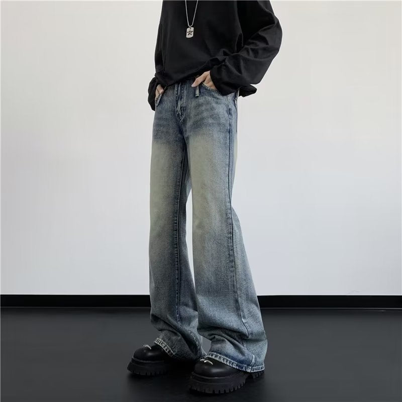 Men's Fashionable All-match Retro Washed Skinny Jeans