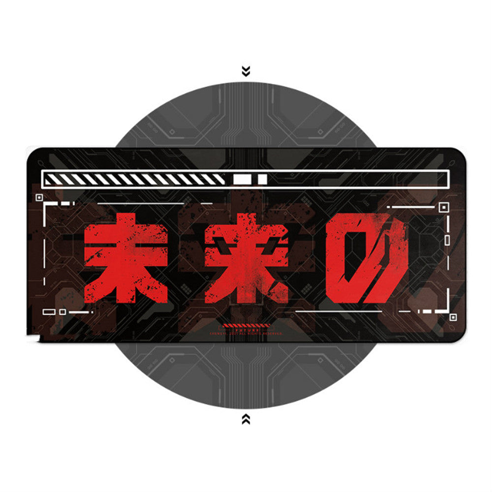 Futuristic Design Black Red Waterproof Gaming Mouse Pad