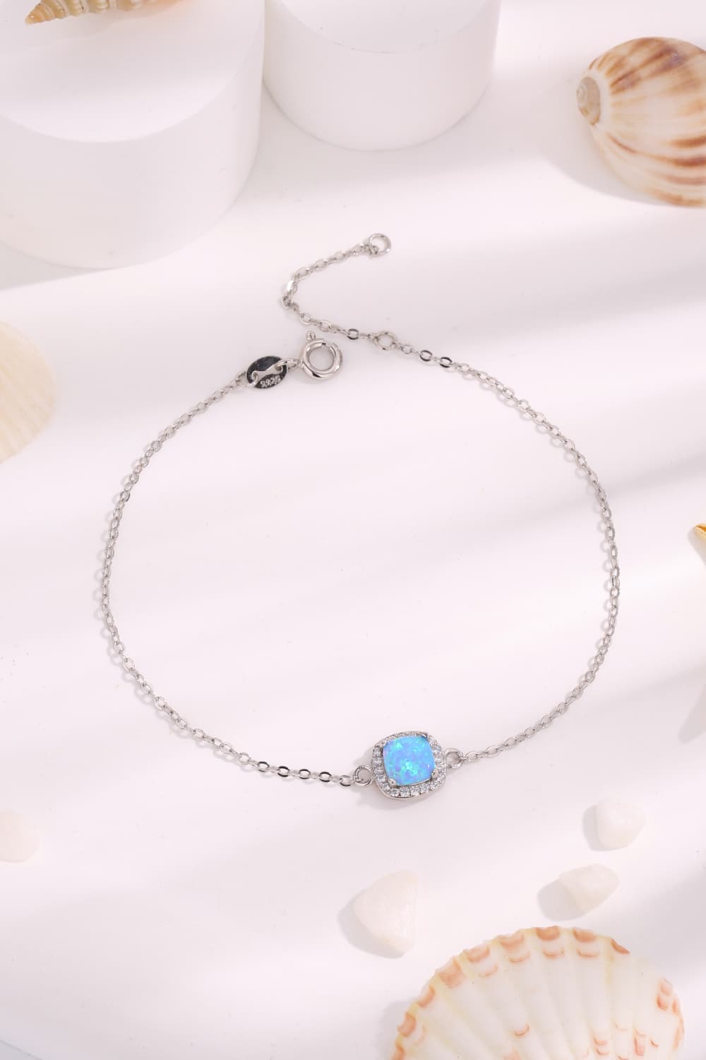 Opal Platinum-Plated Bracelet 