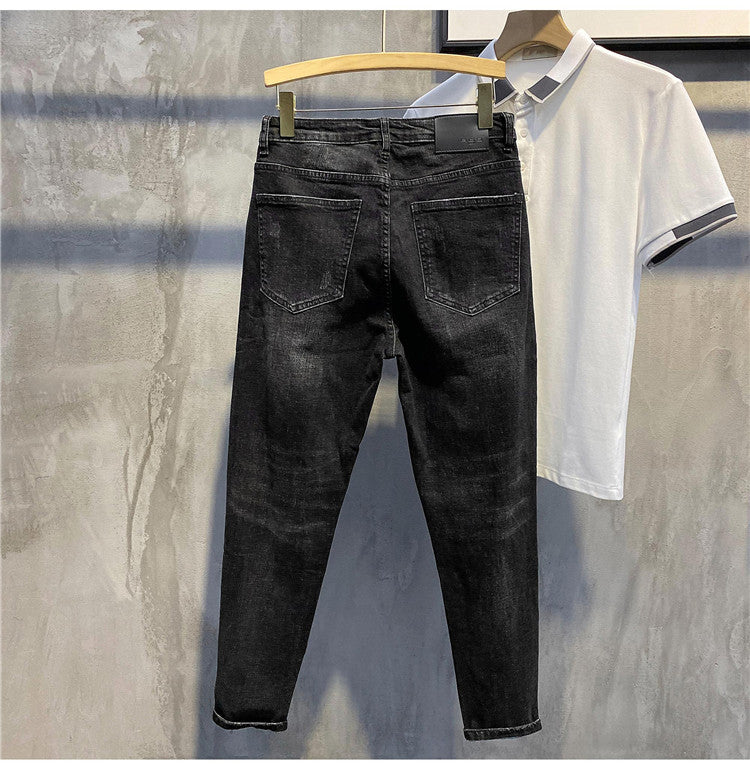 Jeans Korean Slim Pants Trend Retro Casual