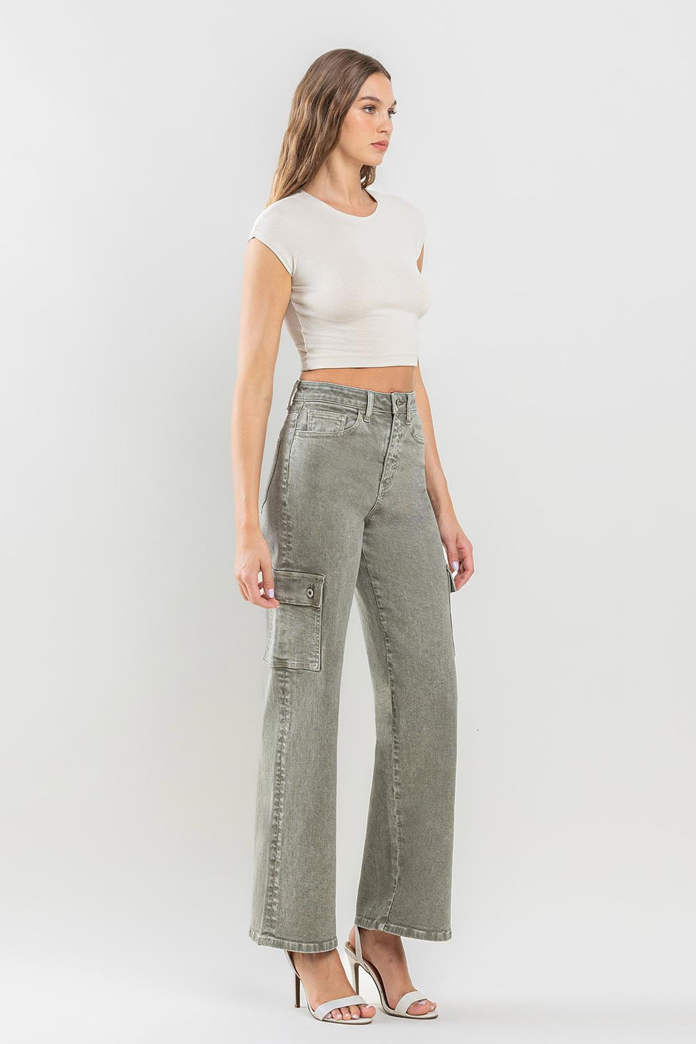 Vervet by Flying Monkey 90's Super High Rise Cargo Jeans 