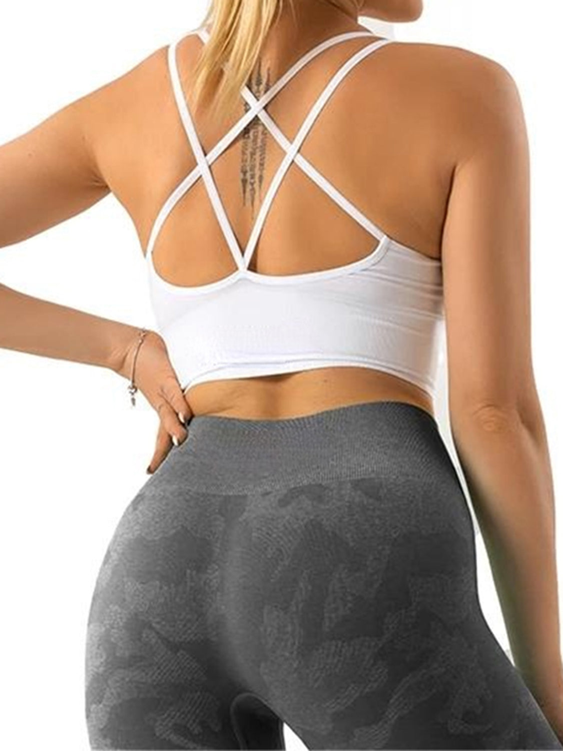 Crisscross Scoop Neck Active Bra 